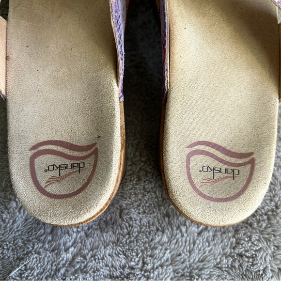 Dankso Women’s Sophie Floral Double Leather Strap Clog Sandal - 9 - Picture 8 of 8